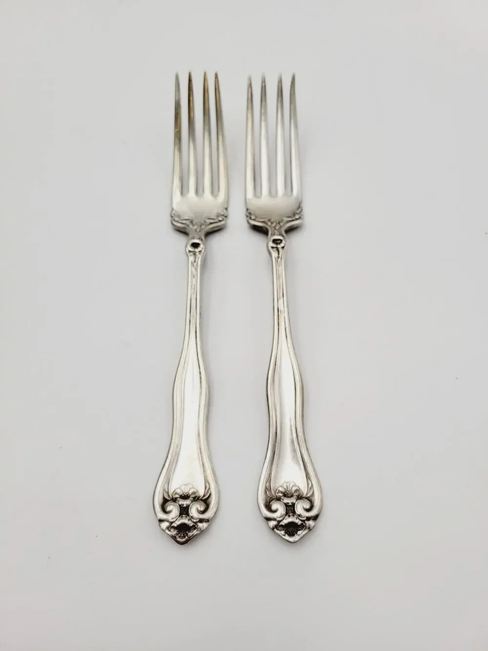 1881 Rogers Silverplate Dinner Forks 1910 Leyland Set of 2 Discontinued